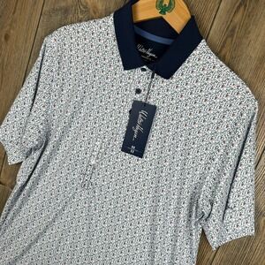 Walter Hagen P11 Print Polo Shirt Bloody Mary Cocktail NWT Mens Size Small